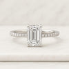 Emerald Cut Moissanite Engagement Ring