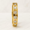 14k Gold Flush Set Diamond Ring
