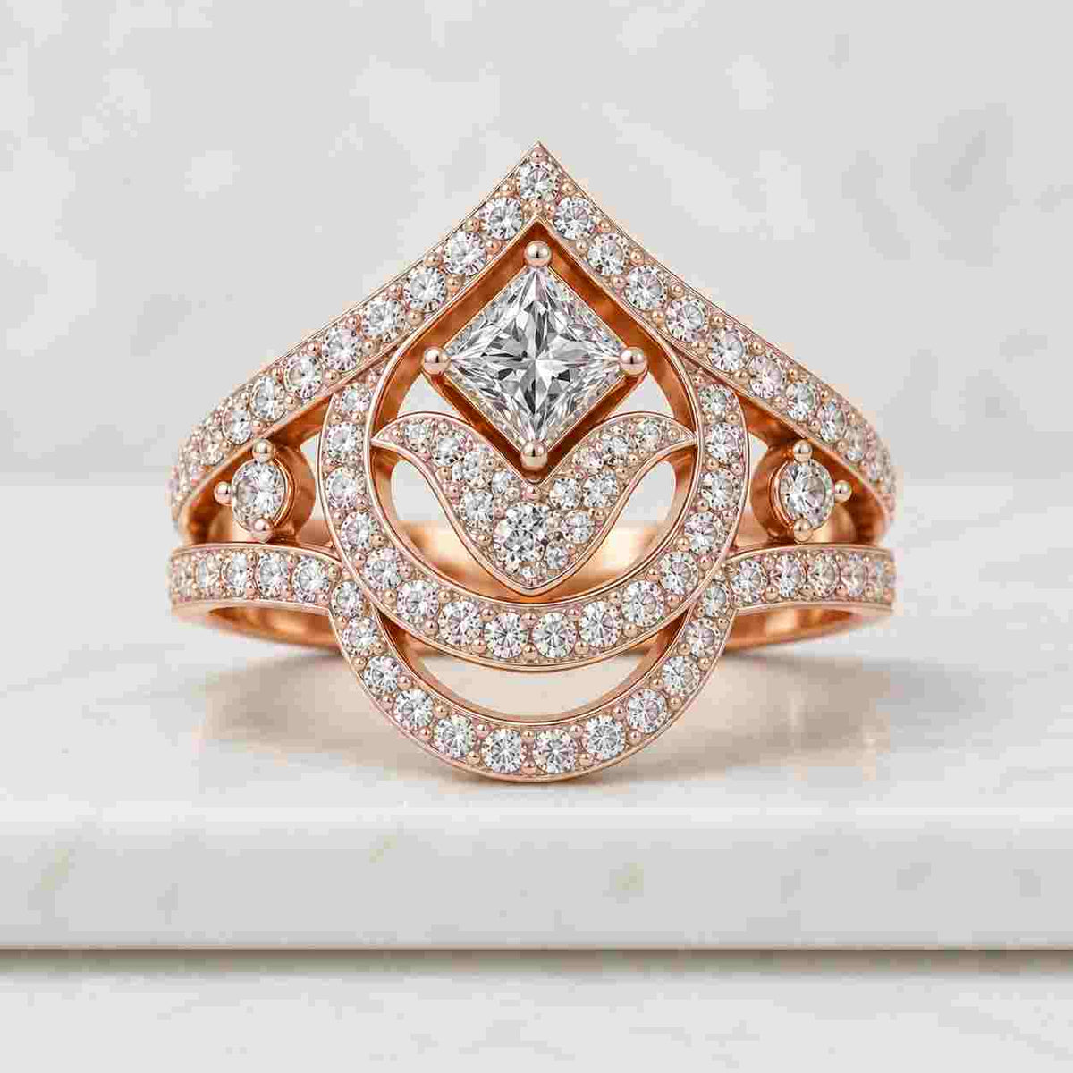 1.50 ct princess cut lab grown diamond ring, 