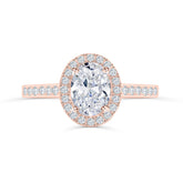 1.51 CT Gold Oval Diamond Half Eternity Ring