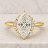 Marquise Cut Lab-Grown Diamond Side Halo Engagement Ring
