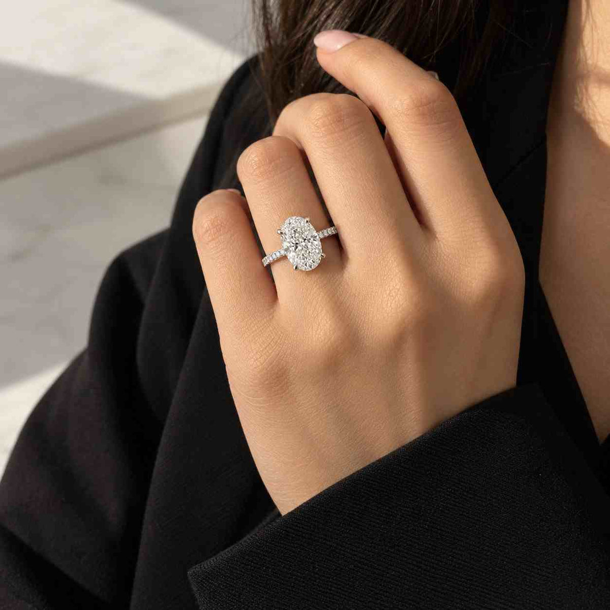 1.5CT Oval cut Lab Grown Diamond engagement ring Set Unique Yellow Gold Art Deco Leaf Diamond Bridal Wedding Ring Set Women Anniversary gift
