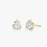 1.62 CT Shield Lab Grown Diamond Stud Earrings