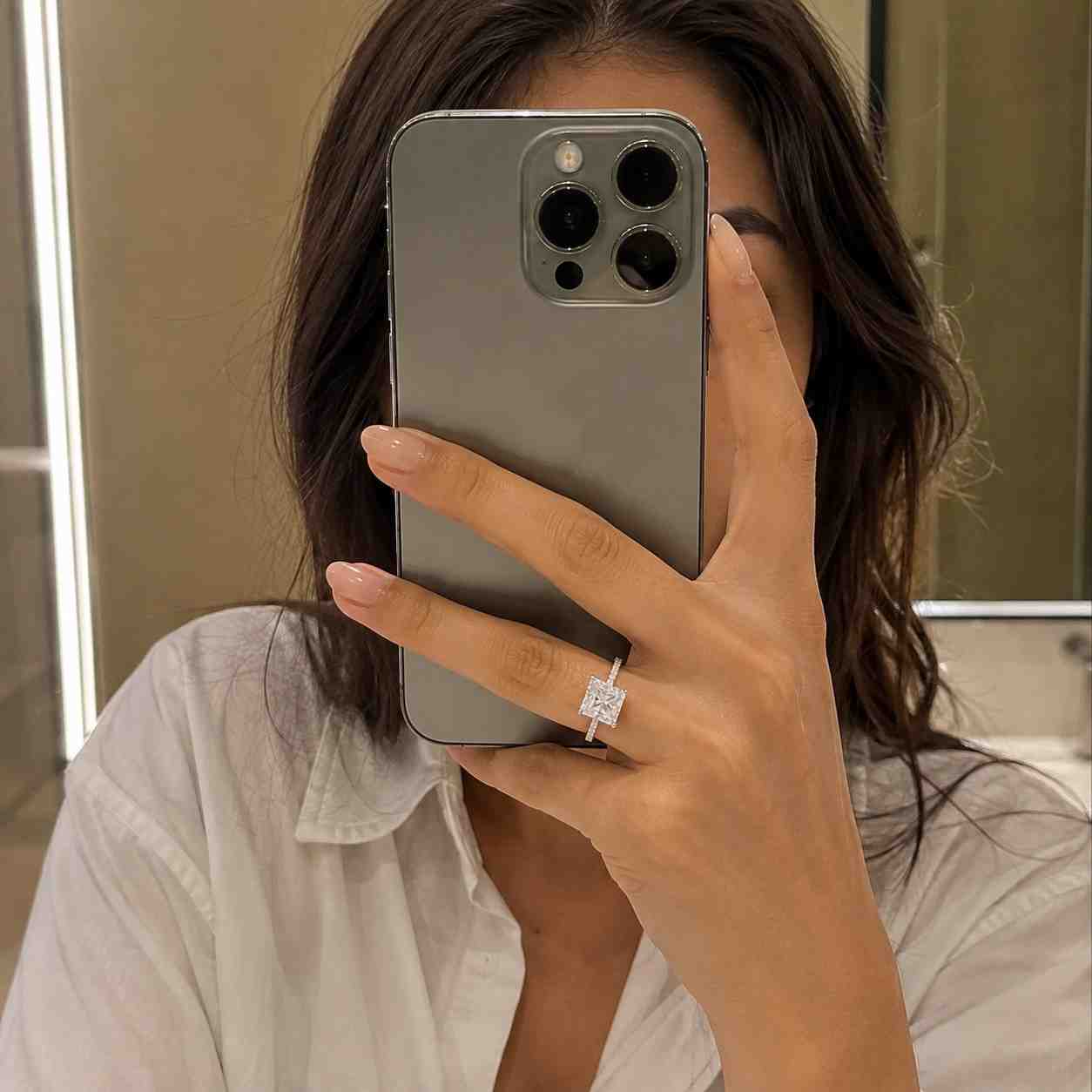 1.80 ctw halo round lab grown engagement ring, e vvs2 certified centre diamond 1.03 carat side 0.78 carat, halo engagement ring
