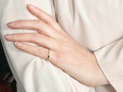 10K Gold Half Eternity Diamond Wedding Band