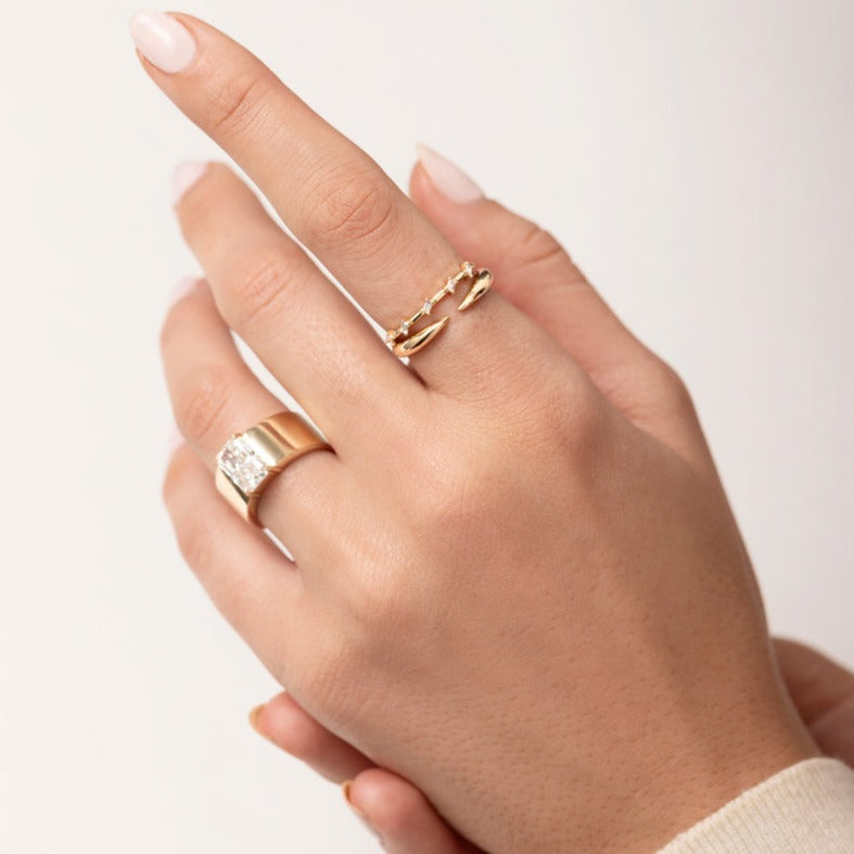 10K Gold High Polish Open Cuff Special Band
