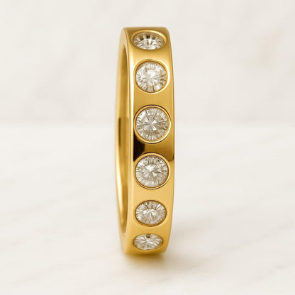 10K Wedding Band, Minimalist Ring, Eternity Ring, Dainty Ring