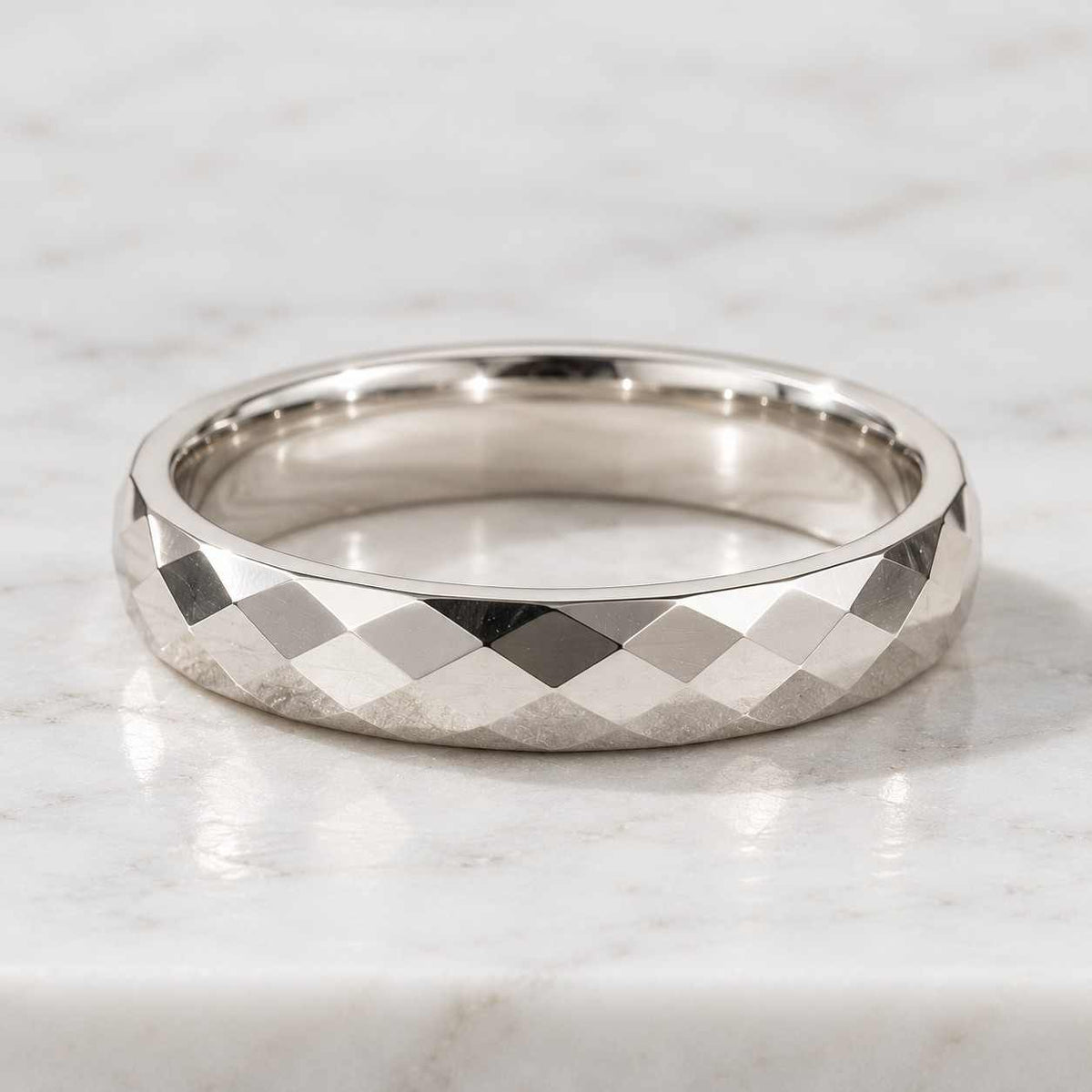 10K Yellow Solid Gold | Low Dome | Wedding Band Ring | Comfort Fit | Hammered | Free Engraving
