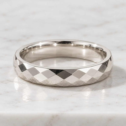 10K Yellow Solid Gold | Low Dome | Wedding Band Ring | Comfort Fit | Hammered | Free Engraving
