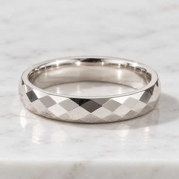 10K Yellow Solid Gold | Low Dome | Wedding Band Ring | Comfort Fit | Hammered | Free Engraving

