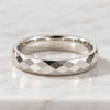 14k Solid Yellow Gold Hammered Dome Wedding Band
