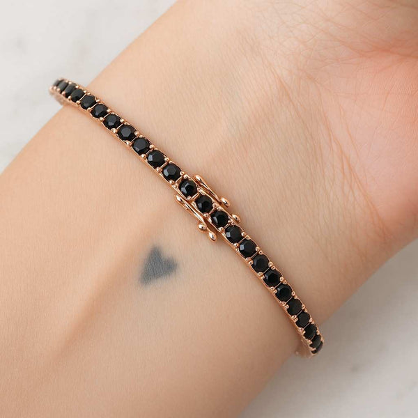 10K white Gold round Tennis Bracelet Wedding Gift Round Cut Lab Grown Diamond Tennis Bracelet