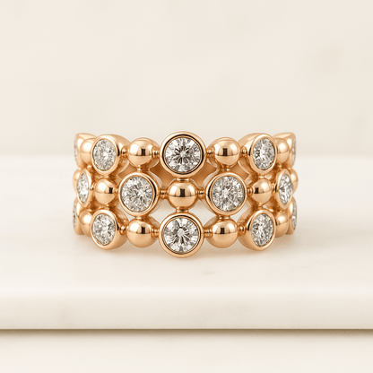 10k 14k 18k Solid Gold Stacking Ring 3mm Wedding Band Stackable Ring