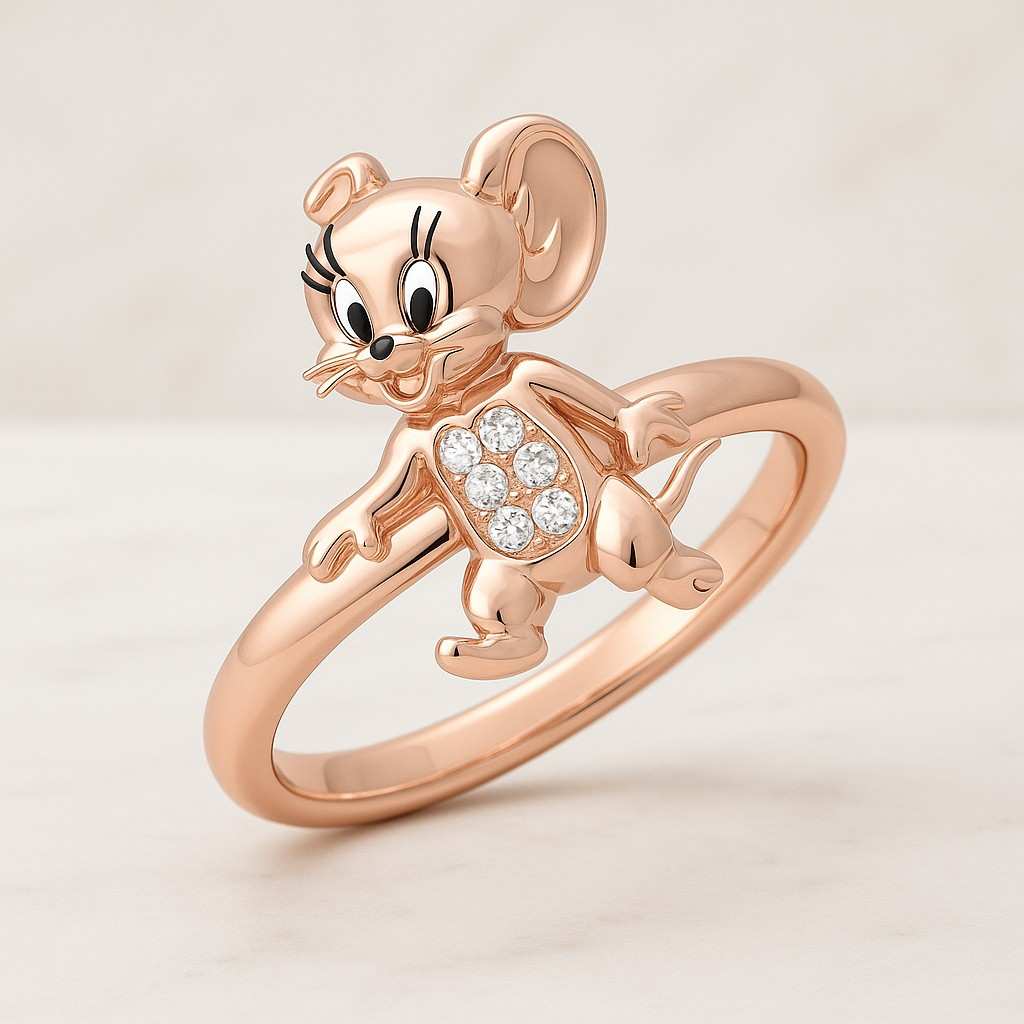 cartoon kids custom character ring, cute personalized name ring children engraved cartoon rings dainty customize logo women ring