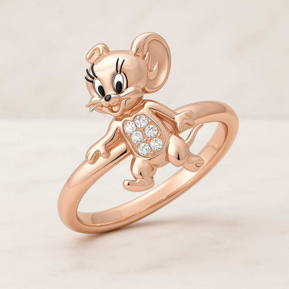 Cartoon Kids Custom Character Ring, Cute Personalized Name Ring Children Engraved Cartoon Rings Dainty Customize Logo Women Ring