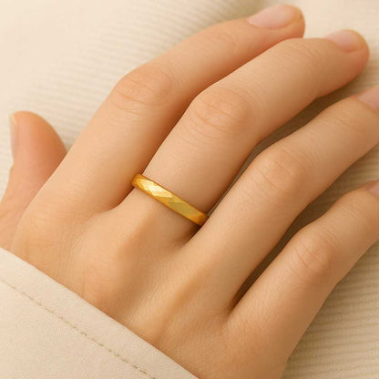 10k Gold Simulated Diamond Moissanite Ring