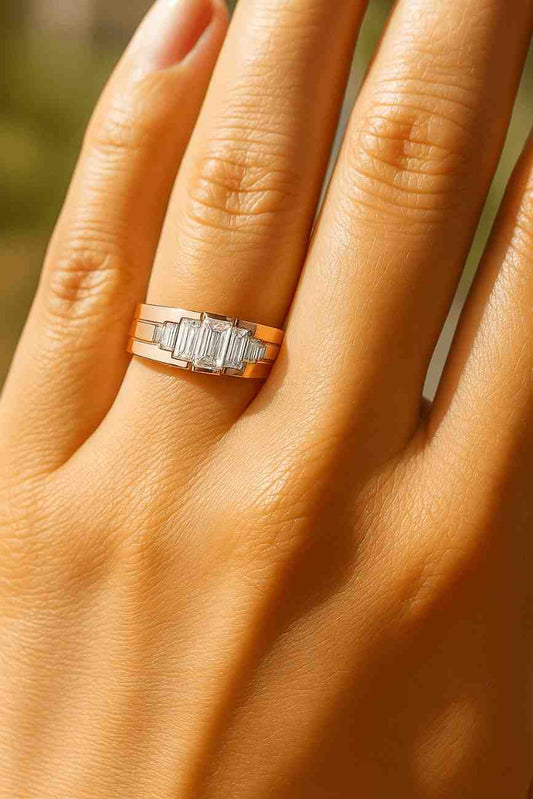 Multi Stone Ring, Diamond Wedding Band