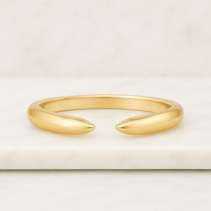 Open Wedding Band Lab Grown Diamond Ring Gap Wedding Ring Womens Cuff Stacking Ring