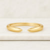 Gold Cuff Wedding Band, Claw Band, Open Band, Cuff Wedding Band