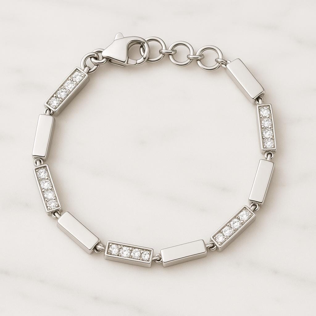 round cut diamond bracelet