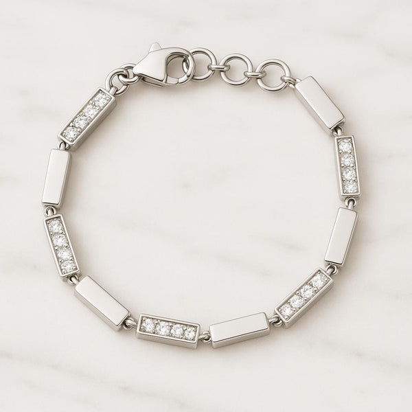 Round cut diamond bracelet