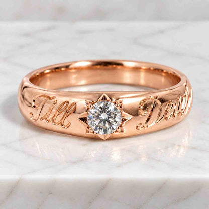 10k Solid Gold Dome Wedding Band, 2MM-8MM Domed Ring For Men and Women, Classic Dome Comfort Fit Wedding Band, Personalized Engraving Band
