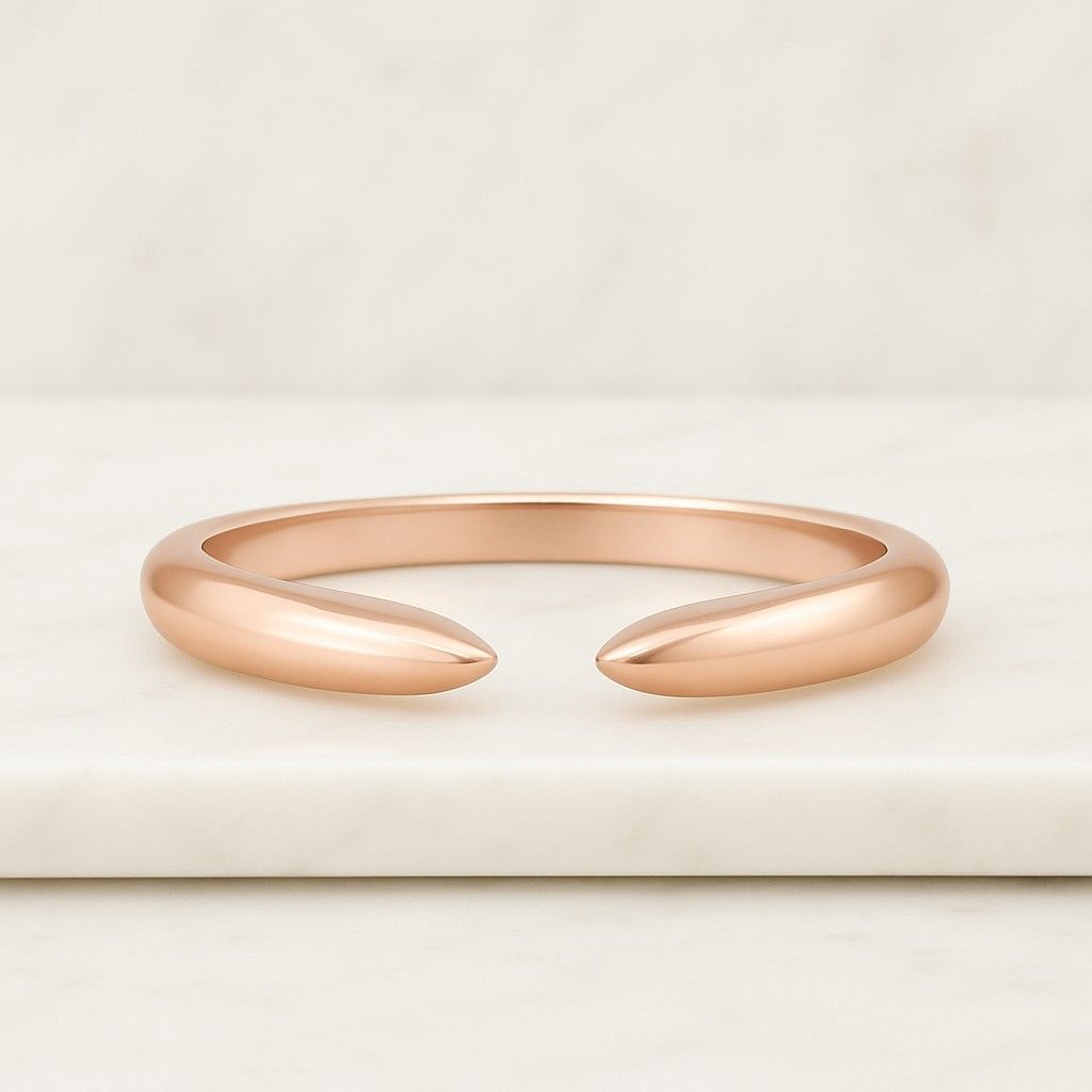 Womens Cuff Stacking Ring Pave Minimalist Open Anniversary Ring Gift