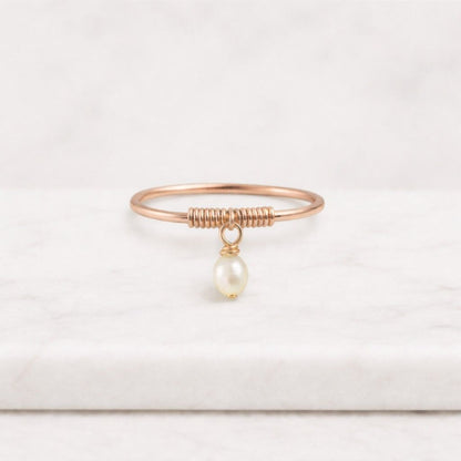10k gold pearl ring 14k gold pearl ring 18k gold pearl ring rose gold pearl ring white gold pearl ring yellow gold pearl ring solid gold pearl ring gold filled pearl ring gold vermeil ring