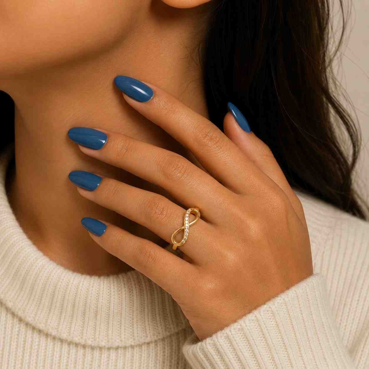 infinity twist micropavé diamond wedding ring in 14k white gold
