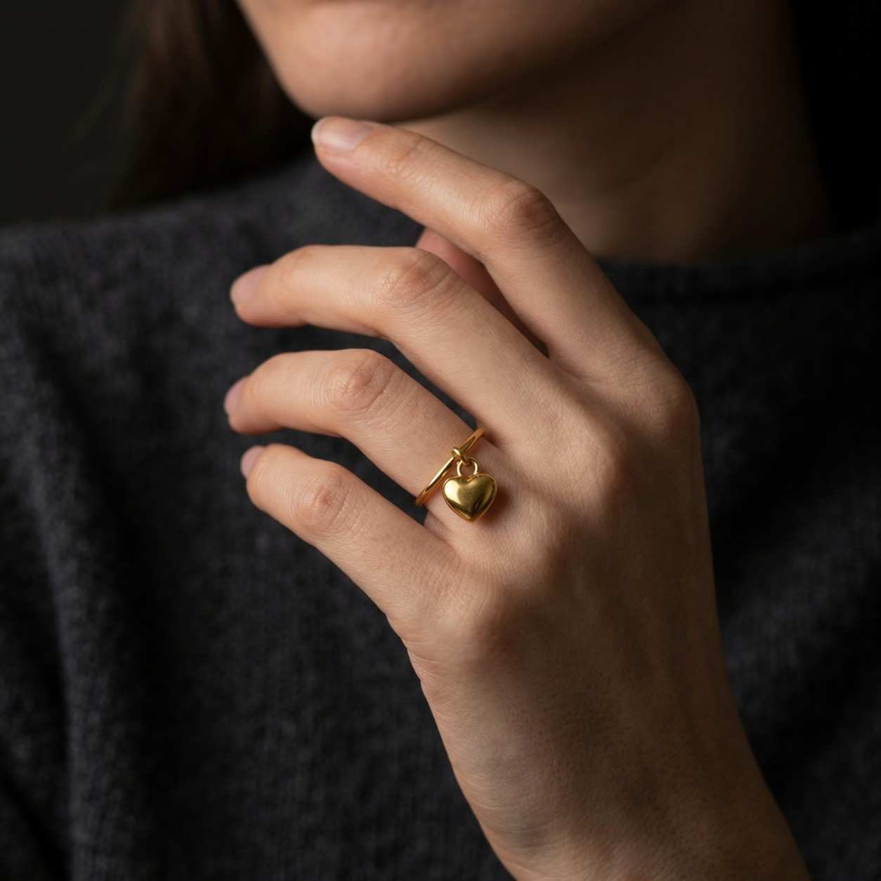 10k gold ring 14k gold ring 18k gold ring yellow gold ring solid gold ring real gold ring gold jewelry gold heart ring gold charm ring fine gold ring luxury ring