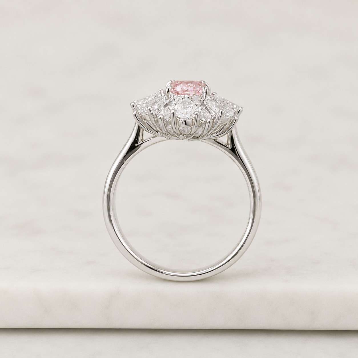 oval diamond halo engagement ring genuine lab grown diamond anniversary ring unique style ring for her antique cluster wedding ring for her
