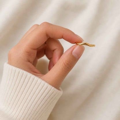 Curved wedding band women vintage Solid 14K yellow gold Diamond branch wedding band unique Bridal ring Stacking matching ring promise gift