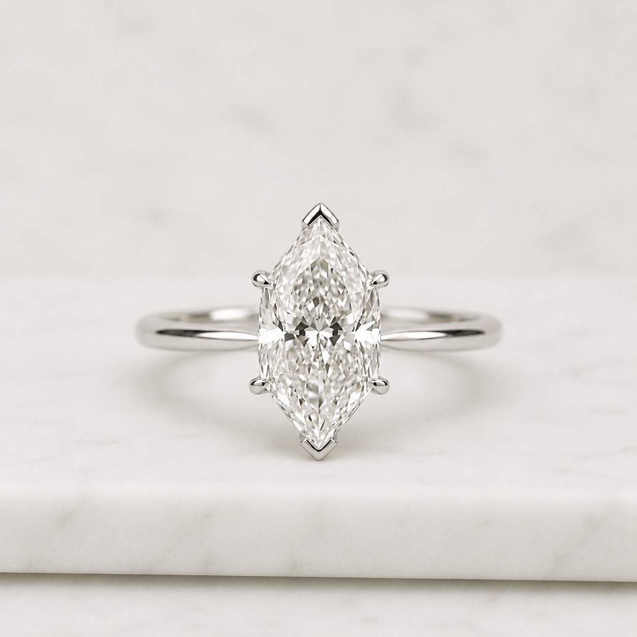 marquise diamond engagement ring genuine lab grown diamond anniversary ring solitaire ring for anniversary gift marquise cut proposal ring
