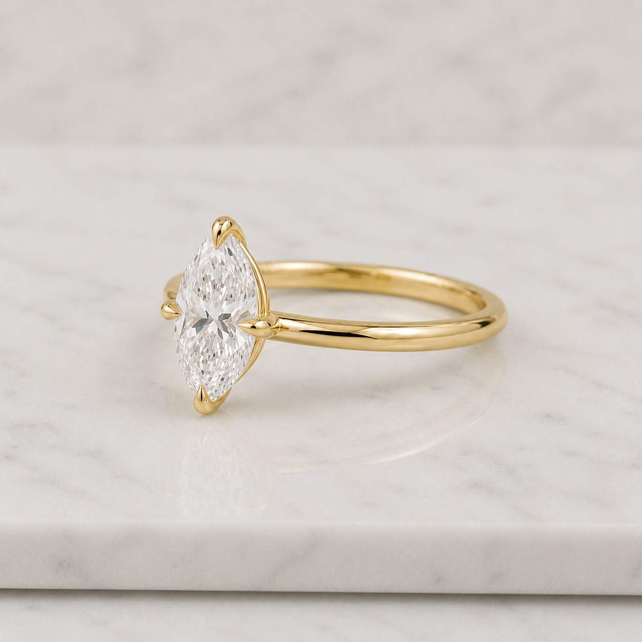 marquise diamond engagement ring genuine lab grown diamond anniversary ring marquise cut proposal ring solitaire ring for anniversary gift
