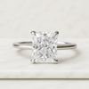 Radiant Cut Hidden Halo Engagement Ring Thanksgiving Day's Gift