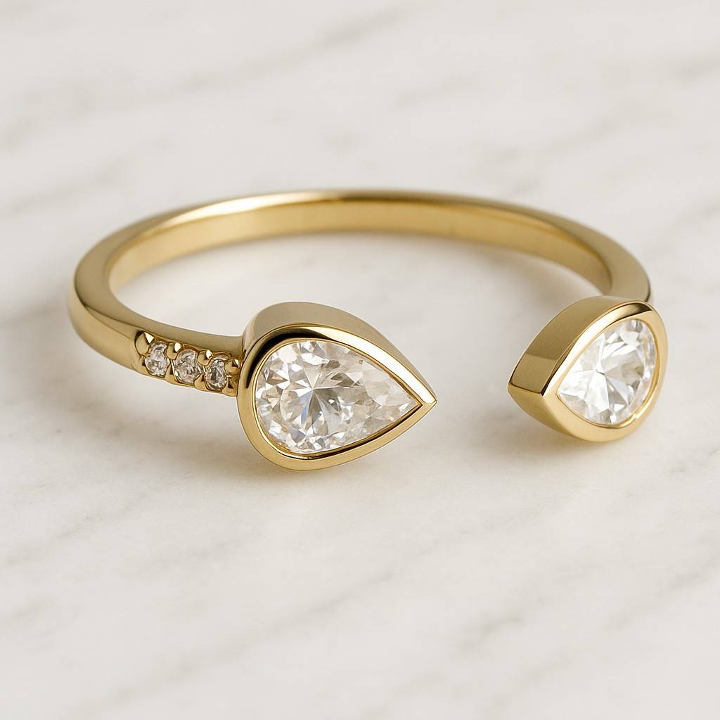 14K White Gold CVD Diamond Ring Gift For Her 2.00 Carat Pear Cut Conflict Free Diamond Halo Accent Ring, Lab Grown Diamond Prong Set Wedding Ring