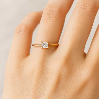 Princess Cut Eco friendly Diamond Engagement Ring For Her