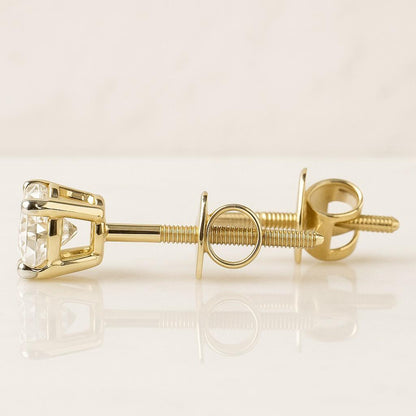 14K Yellow Gold Hoop Earrings For Her Delicate Diamond Huggies Earrings Anniversary Gift For Wife