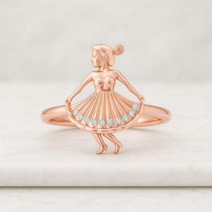 14K Dainty Gold Crown Band Ring Thin Gold Rings Band Princess Ring Minimal Stacking Ring Dainty Victorian Rings for Women Bridal Gift forHer