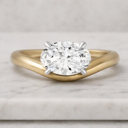 14K Gold 0.25 Ct Diamond Ring, Lab Grown Diamond Ring
