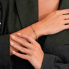 Ruby Gemstone Yellow Gold Curb Chain Bezel Bracelet