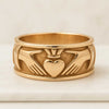 10K Gold Claddagh Style Wedding Band