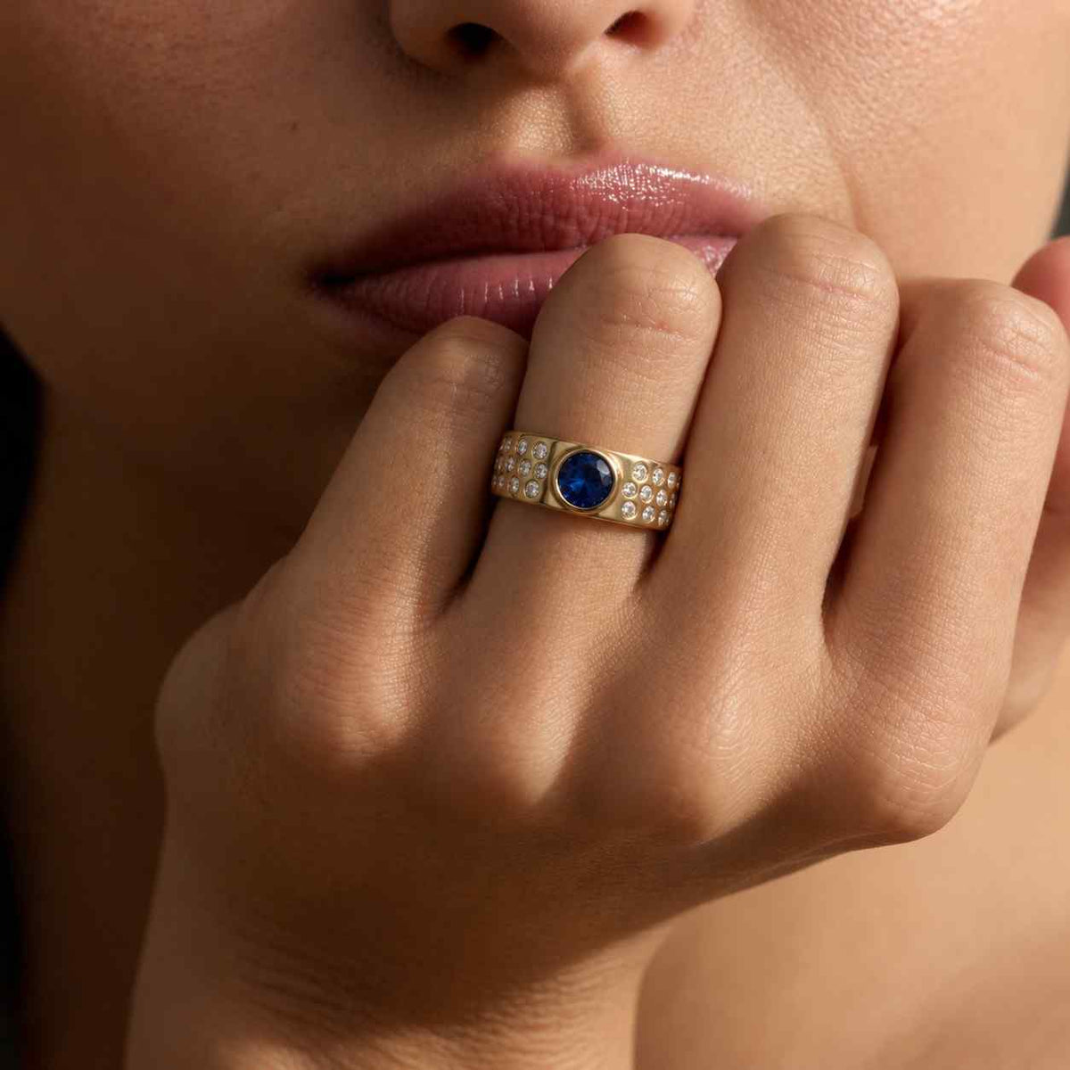 14K Gold Bracelet with Round Lab Grown Diamonds | Paperclip Link Diamond Bracelet
