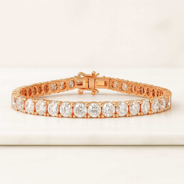 14K Gold Bridal Wedding Bracelet, Classic Minimalist Diamond Bracelet