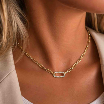 14K Gold Chain Necklace, Rolo Chain Choker, Oval Links Necklace, Chunky Chain Necklace, Cable Chain