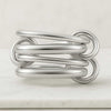 18K White Gold Women's Linked Ring