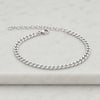 Yellow Gold Curb Chain Bracelet for Unisex with Adjustable Extender