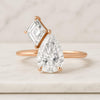 Toi Et Moi Pear & Lozenge Shape Diamond Wedding Ring