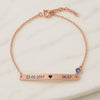 Personalized Birthstone Bar Bracelet With Name