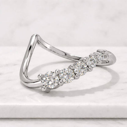 14K Gold Deep Curve Wedding Band